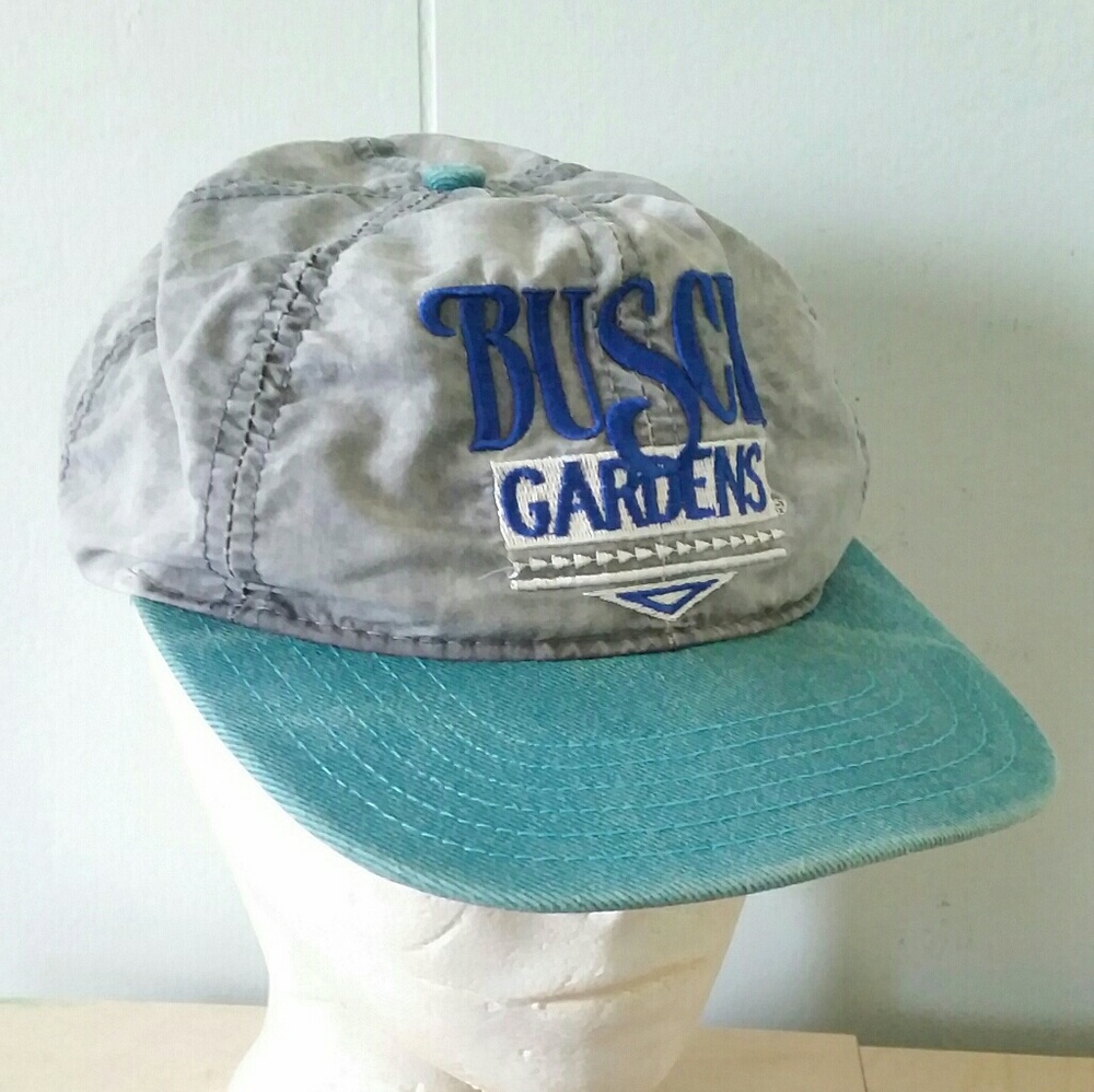Vintage Busch Gardens hat faded beach stone washed
